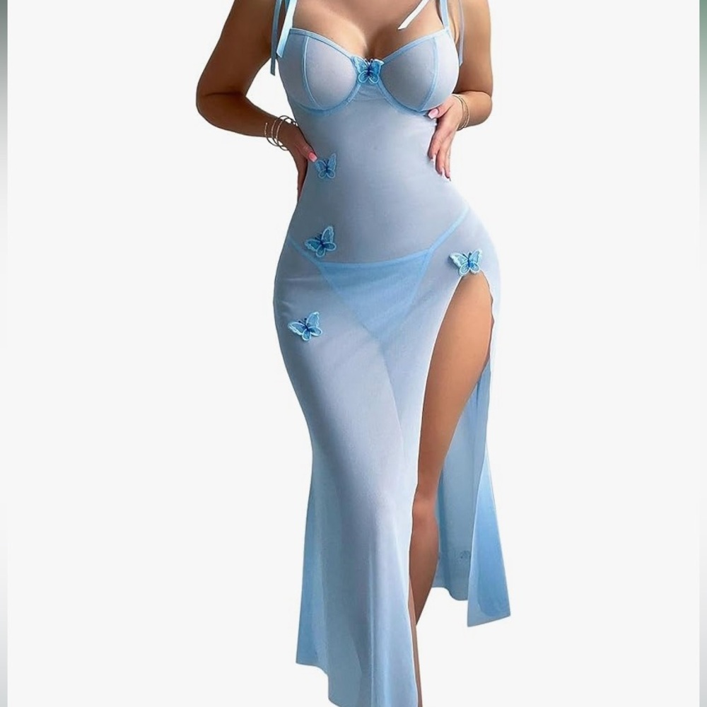 🖤3/$20 NEW Blue Sheer Lingerie Set